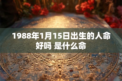 1988年1月15日出生的人命好吗 是什么命
