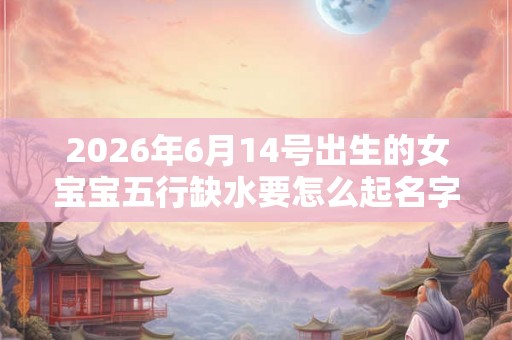 2026年6月14号出生的女宝宝五行缺水要怎么起名字
