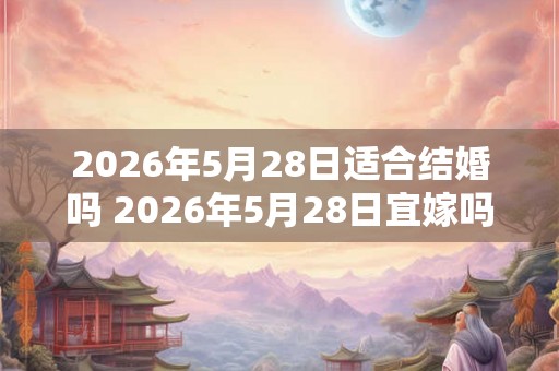 2026年5月28日适合结婚吗 2026年5月28日宜嫁吗 2026年5月28日适合结婚吗 2026年5月28日宜嫁吗