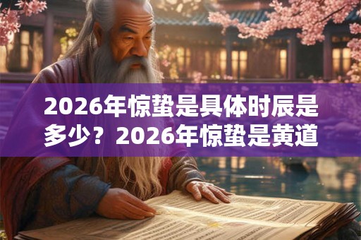 2026年惊蛰是具体时辰是多少？2026年惊蛰是黄道吉日吗？