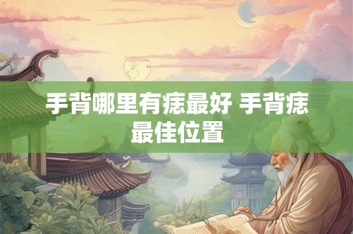 手背哪里有痣最好 手背痣最佳位置