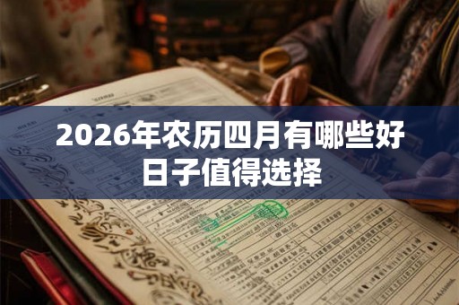 2026年农历四月有哪些好日子值得选择 2026年农历四月有哪些好日子值得选择