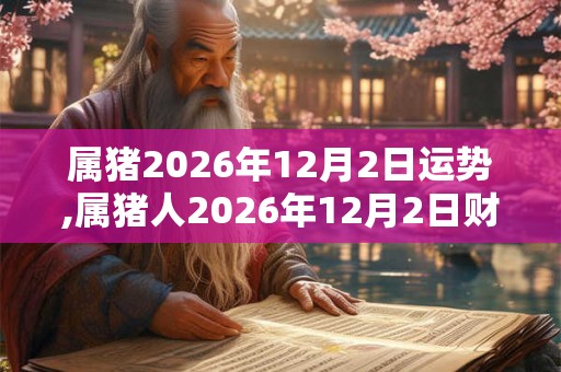 属猪2026年12月2日运势,属猪人2026年12月2日财运,生肖猪2026年12月2日运势