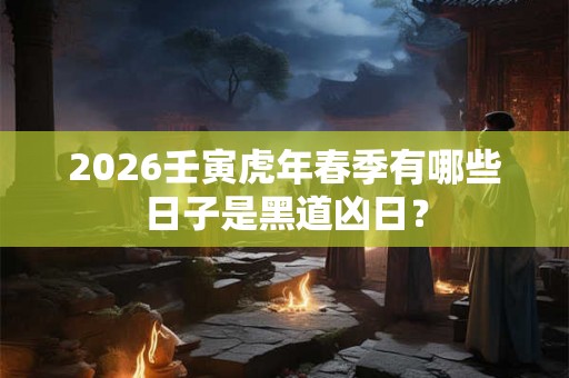 2026壬寅虎年春季有哪些日子是黑道凶日？