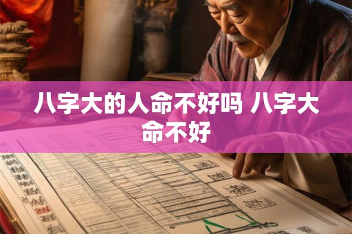 八字大的人命不好吗 八字大命不好