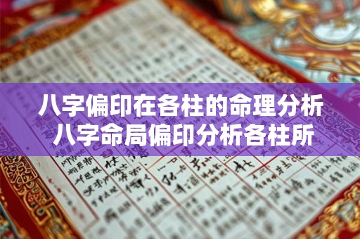 八字偏印在各柱的命理分析 八字命局偏印分析各柱所示