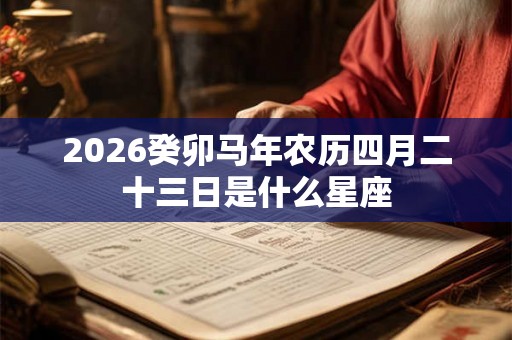 2026癸卯马年农历四月二十三日是什么星座