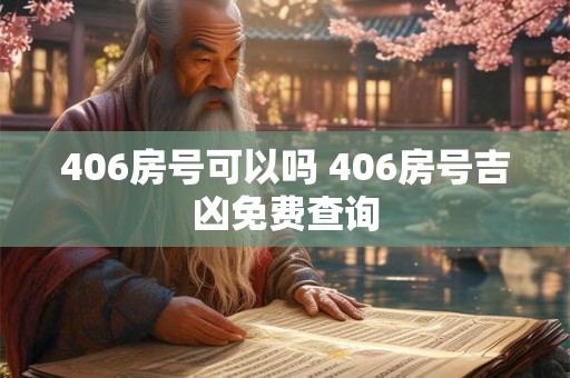 406房号可以吗 406房号吉凶免费查询