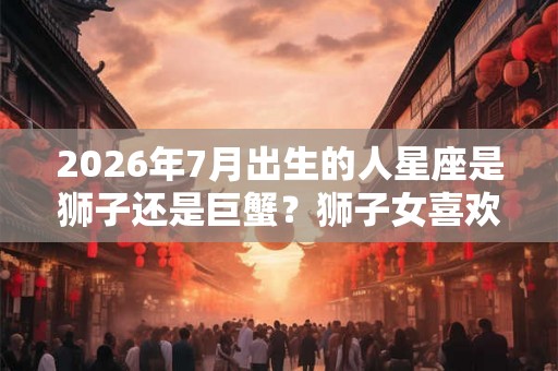2026年7月出生的人星座是狮子还是巨蟹？狮子女喜欢什么类型的人？