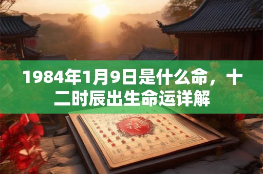 1984年1月9日是什么命,十二时辰出生命运详解 1984年1月9日是什么命,十二时辰出生命运详解