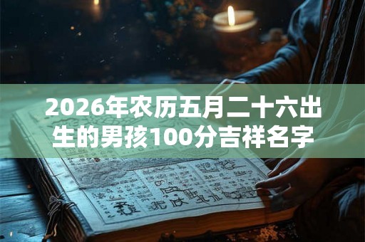 2026年农历五月二十六出生的男孩100分吉祥名字