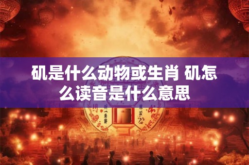 矶是什么动物或生肖 矶怎么读音是什么意思