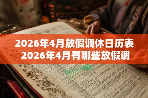 2026年4月放假调休日历表 2026年4月有哪些放假调休日