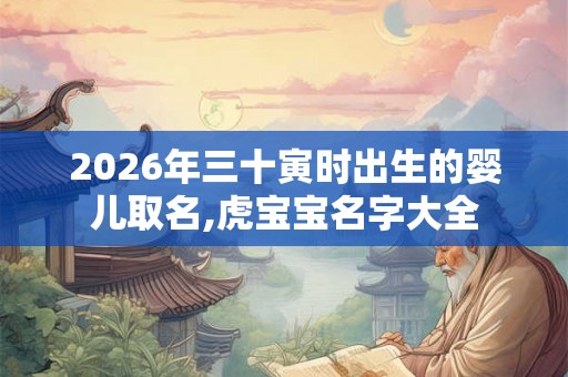2026年三十寅时出生的婴儿取名,虎宝宝名字大全