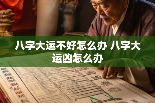 八字大运不好怎么办 八字大运凶怎么办 八字大运不好怎么办 八字大运凶怎么办