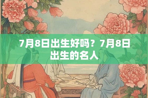 7月8日出生好吗？7月8日出生的名人