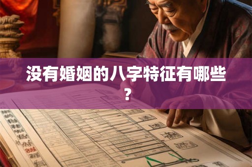 没有婚姻的八字特征有哪些? 没有婚姻的八字特征有哪些?