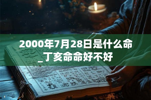 2000年7月28日是什么命_丁亥命命好不好