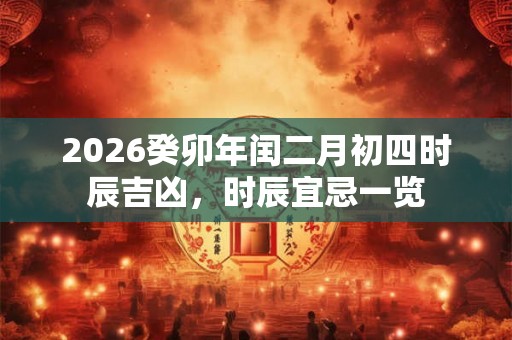 2026癸卯年闰二月初四时辰吉凶，时辰宜忌一览