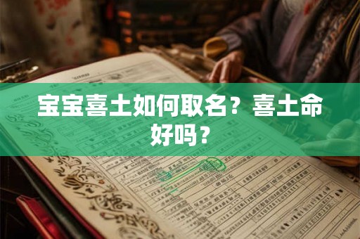 宝宝喜土如何取名?喜土命好吗? 宝宝喜土如何取名?喜土命好吗?