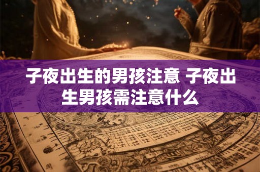 子夜出生的男孩注意 子夜出生男孩需注意什么