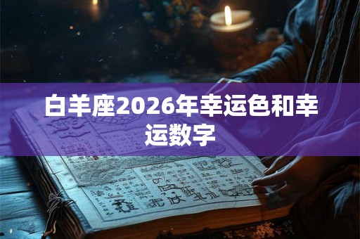 白羊座2026年幸运色和幸运数字
