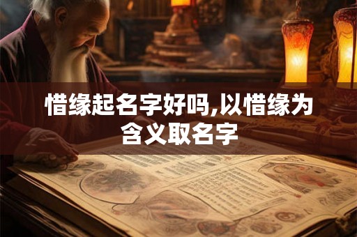 惜缘起名字好吗,以惜缘为含义取名字