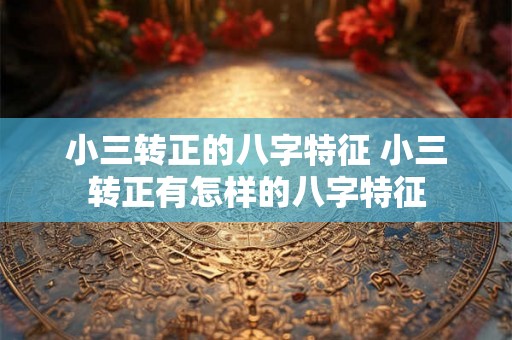 小三转正的八字特征 小三转正有怎样的八字特征