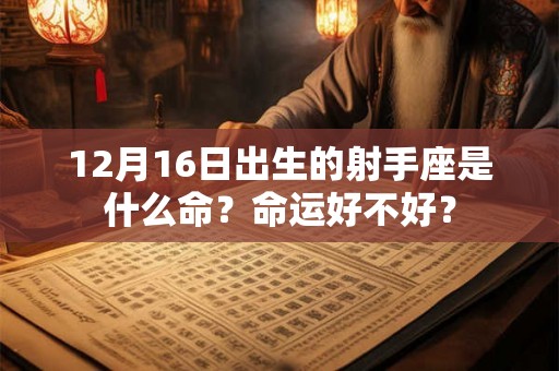 12月16日出生的射手座是什么命？命运好不好？