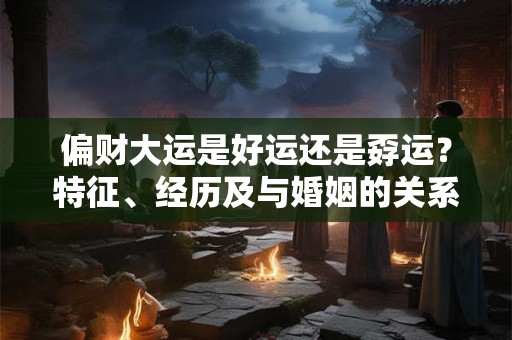 偏财大运是好运还是孬运？特征、经历及与婚姻的关系分析
