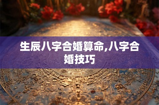 生辰八字合婚算命,八字合婚技巧
