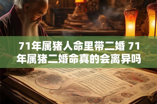71年属猪人命里带二婚 71年属猪二婚命真的会离异吗 71年属猪人命里带二婚 71年属猪二婚命真的会离异吗