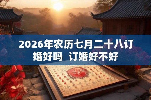 2026年农历七月二十八订婚好吗  订婚好不好