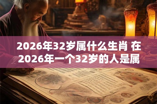 2026年32岁属什么生肖 在2026年一个32岁的人是属于哪一个生肖的
