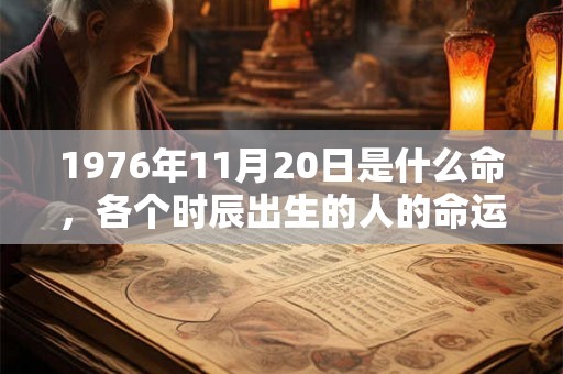 1976年11月20日是什么命，各个时辰出生的人的命运