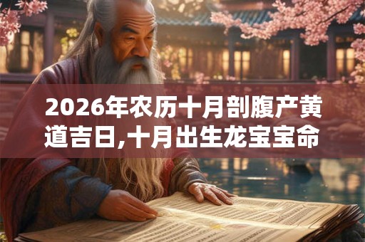 2026年农历十月剖腹产黄道吉日,十月出生龙宝宝命理