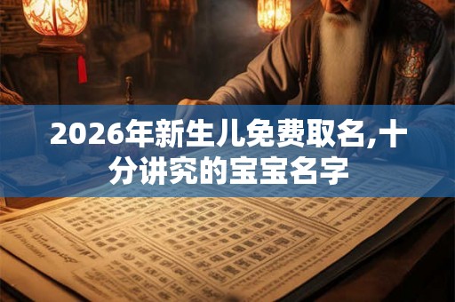 2026年新生儿免费取名,十分讲究的宝宝名字