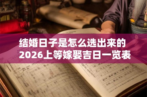 结婚日子是怎么选出来的  2026上等嫁娶吉日一览表