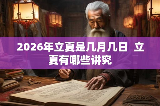 2026年立夏是几月几日 立夏有哪些讲究 2026年立夏是几月几日 立夏有哪些讲究