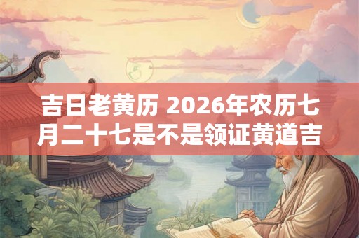 吉日老黄历 2026年农历七月二十七是不是领证黄道吉日