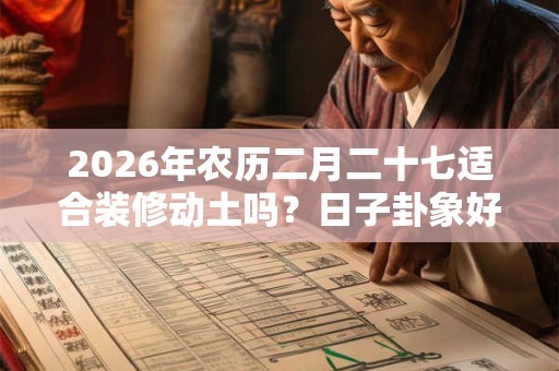 2026年农历二月二十七适合装修动土吗？日子卦象好不好？