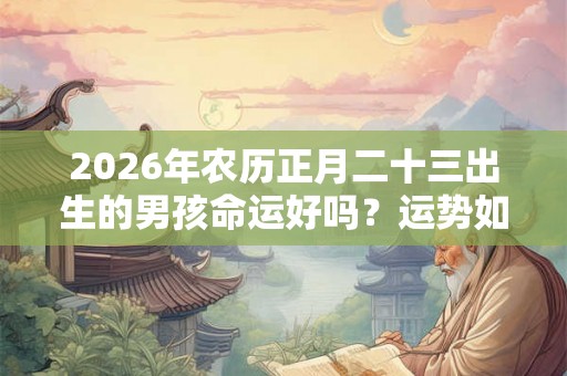 2026年农历正月二十三出生的男孩命运好吗?运势如何 2026年农历正月二十三出生的男孩命运好吗?运势如何