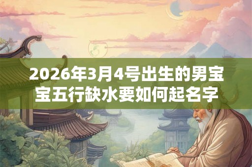 2026年3月4号出生的男宝宝五行缺水要如何起名字