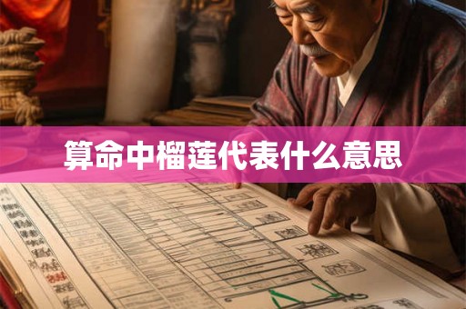 算命中榴莲代表什么意思