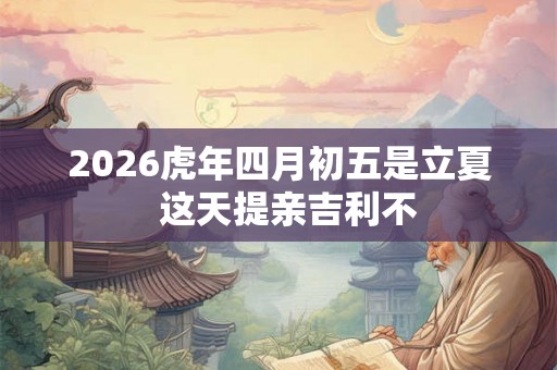 2026虎年四月初五是立夏  这天提亲吉利不