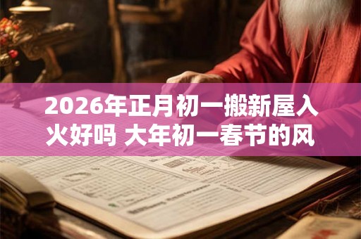 2026年正月初一搬新屋入火好吗 大年初一春节的风俗