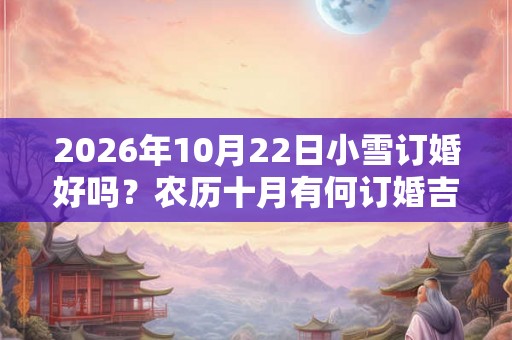 2026年10月22日小雪订婚好吗？农历十月有何订婚吉日？