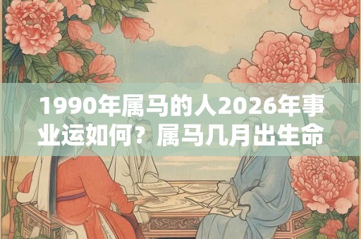 1990年属马的人2026年事业运如何?属马几月出生命最好? 1990年属马的人2026年事业运如何?属马几月出生命最好?