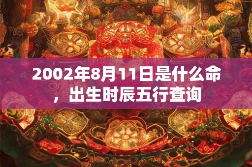 2002年8月11日是什么命，出生时辰五行查询
