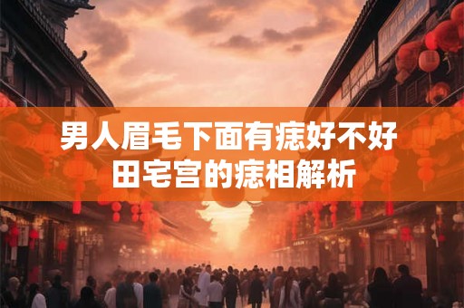 男人眉毛下面有痣好不好 田宅宫的痣相解析